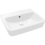 Villeroy & Boch O. novo - Умивалник за монтаж върху плот, 55x46 см, с преливник, без отвор за смесител, AntiBac, CeramicPlus, алпийско бяло 4A41MLT2 (4A41MLT2)