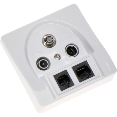 Zásuvka účastnická TV/R/SAT/RJ-45/RJ-11 - koncová