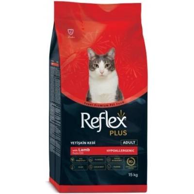 Lider Pet Food Рефлекс + , суха хипоалергенна храна за котки с агне Reflex Plus Lamb & Rice Adult Cat, 15кг