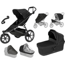 Thule Set 7v1 Urban Glide 3 Black 2024 + pláštěnka + ochranná síť + madlo + korbička Black + pláštěnka + ochranná síť na korbičku