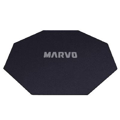 Marvo GM02 Herní podložka pod křeslo, 1100 x 1100 x 2 mm, black, protiskluzová