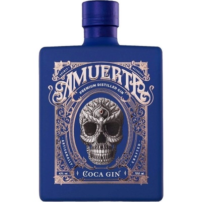 AMUERTE COCA LEAF GIN BLUE EDITION 43 % 0,7 l (čistá fľaša)