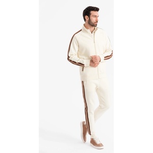 Ombre Clothing Мъжки спортен костюм суитшърт + спортни панталони джогър - крем V3 Z114 Ombre Clothing Ombre Clothing | Byal Bezhov | МЪЖЕ | XXL