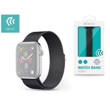 DEVIA Elegant Milanese Loop каишка за Apple Watch 42mm / 44mm, Space Black, Metallic, Магнитно затваряне (ST325083) (ST325083)