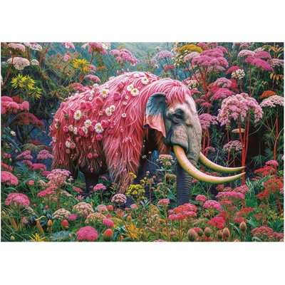Educa - Puzzle Floral Elephant - 500 piese