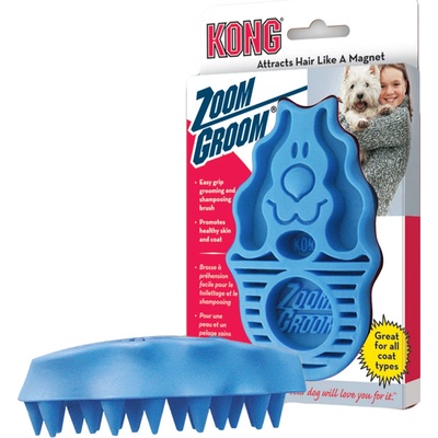 KONG hrebeň gumový ZoomGroom L 11,5 × 7 × 2,5 cm