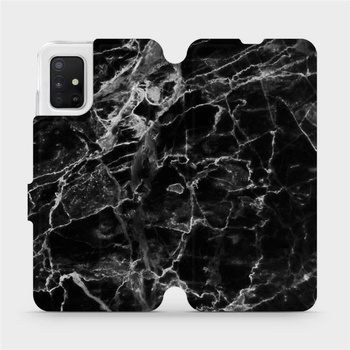 Pouzdro Mobiwear parádní flip Samsung Galaxy A51 - V056P Černý mramor