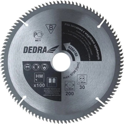 Dedra pílový kotúč 210mm*30mm 100 WZ HM na neželezné kovy H210100