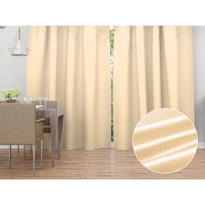 Biante Saténový závěs LUX-057 Béžový 140x250 cm