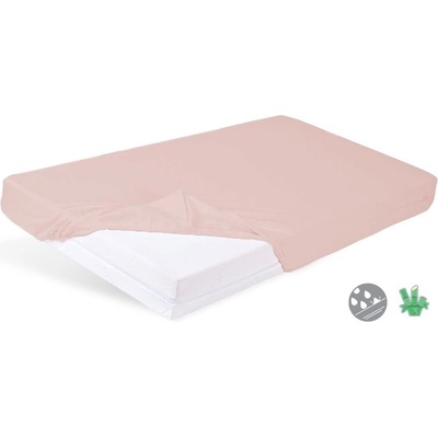 BabyMatex Nepropustné prostěradlo Bamboo Starorůžové 60x120