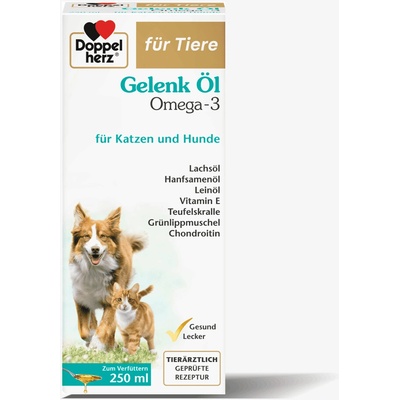 Doppelherz für Tiere Gelenk Öl Omega-3 pro psy a kočky 250 ml