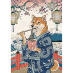 Trefl - Puzzle Premium Plus Pets as Art: Shiba's Noodle Meditation - 500 piese
