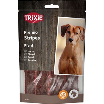 TRIXIE Premio Horse Stripes - Лакомство за кучета, вкусни ленти от конско месо, 100 гр