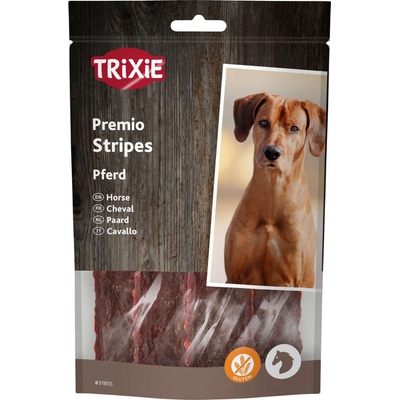 TRIXIE Premio Horse Stripes - Лакомство за кучета, вкусни ленти от конско месо, 100 гр