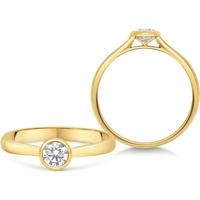 Sofia Diamonds zlatý zásnubný prsteň s laboratórnym diamantom LABGRG110675YG