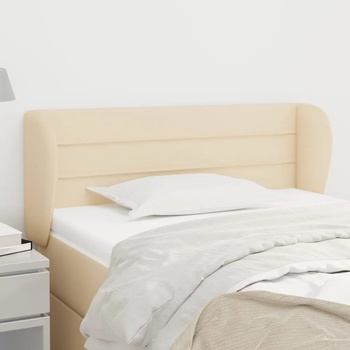 Image 1 of vidaXL Горна табла за легло с уши, кремава, 93x23x78/88 см, плат (3117271)