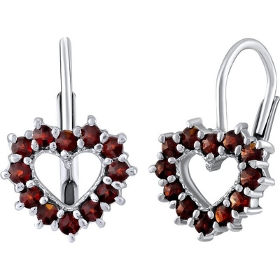 SILVEGO stříbrné s pravými granáty SILVEGOB380095