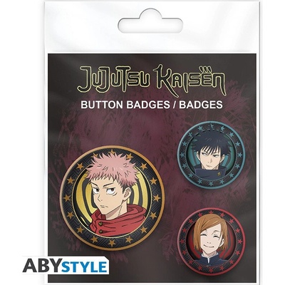 Jujutsu Kaisen set odznáčků Yuji Megumi & Nobara