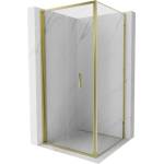 Mexen Exo-F сгъваема душ кабина 75 x 75 см, прозрачна, златна - 816-075-075-50-00 (816-075-075-50-00)