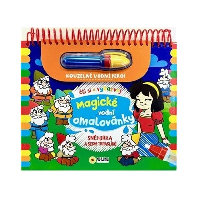Sněhurka a sedm trpaslíků Čti a vybarvuj Magické vodní omalovánky