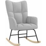 vidaXL люлеещ се стол Cloud Grey Fabric (4016788)