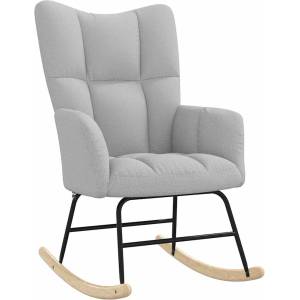 vidaXL люлеещ се стол Cloud Grey Fabric (4016788)
