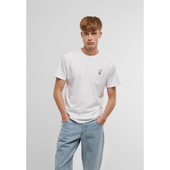 Mister Tee Тениска Good Vibes Drink Tee EMB white XXLUB-MT2713-00220 - Тъмносив, размер L