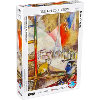EUROGRAPHICS Пъзел Eurographics от 1000 части - Париж през прозореца, Марк Шагал (EG60000853)