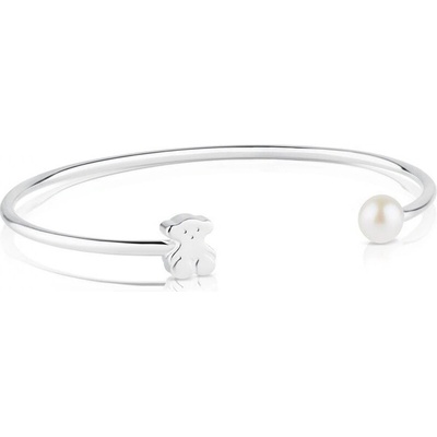 Tous pevný stříbrný náramek s medvídkem a perlou 515911500