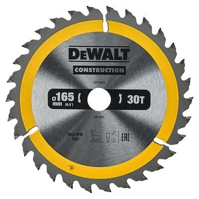 DeWALT DT1935 Pílový kotúč Construction 160 x 20 mm 30 zubov ATB 10°