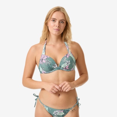 Decathlon Vrchný push-up diel plaviek Elena Numea na surfovanie kaki