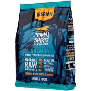 Alpha Spirit Primal Spirit Iberian Salmon Dog Food - студено пресована храна за кучета от всички породи с риба, пиле и ориз, БЕЗ ГЛУТЕН, 1 kg 1300914