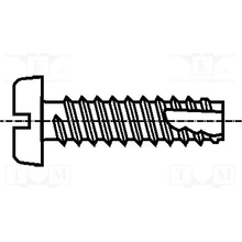 BOSSARD 1381016 Vrut; 2,2x6,5; Hlava: válcová; plochá; 0,6mm; kalená ocel; zinek