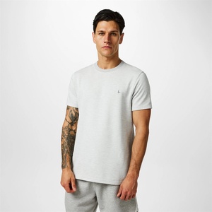 Jack Wills Тениска Jack Wills Men's JW Siro Ribbed Regular Fit T-Shirt - Grey/White