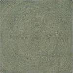 vidaXL Килими за помещение Маслиненозелено 160 x 160 cm юта (42010585)
