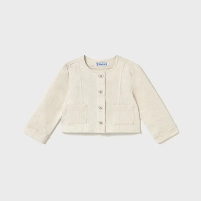 MAYORAL Жакет структурен трикотаж в цвят шампанско за мини момиче Майорал
