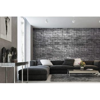 DIMEX ART s. r. o Самозалепваща се флизелинова фототапета сива тухлена облицовка 375 x 250 см