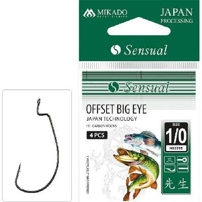 Mikado Jigové hlavičky SENSUAL OFFSET BIG EYE BN vel.4 5 ks
