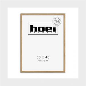 hoei Massивна рамка от дъбово дърво за снимки и плакати 30 x 40 PLEXI см (802009030040)
