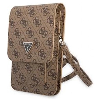 Pouzdro Guess PU 4G Triangle Logo Phone Bag hnědé