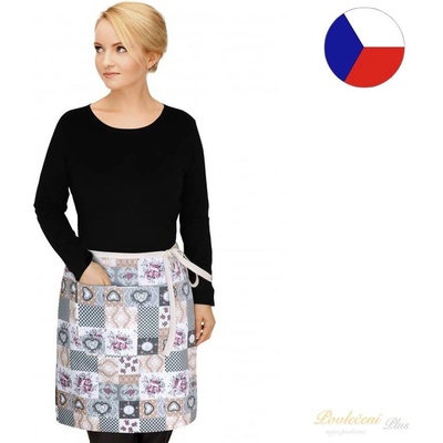 Bellatex zástěra Dita do pasu patchwork love