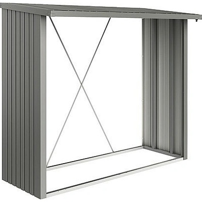Biohort Dřevník Woodstock 229 x 102 x 199 cm šedý křemen metalíza