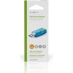 Nedis USCR10051BU USB звукова карта, 3, 5 мм връзка за микрофон и слушалки, виртуален 5.1 3D звуков адаптер (USCR10051BU) Звукови карти