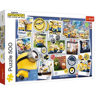 Trefl Puzzle 500 - Луда фото колекция / Minions: Злодеят идва (37390)