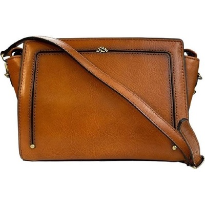 Katana crossbody kožená kabelka přes rameno koňaková 66814-10