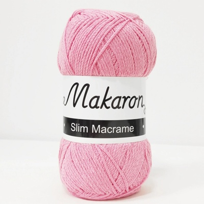 Makaron Slim Macrame světle růžová 2mm