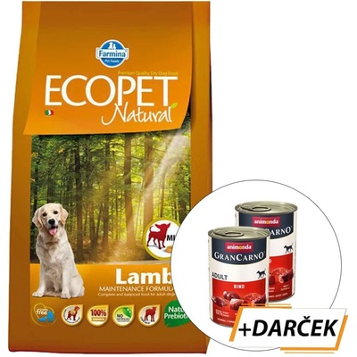 Ecopet Natural Lamb Medium 12 kg