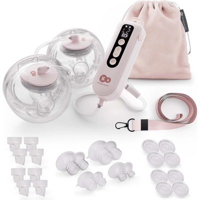 KinderKraft Двойна помпа за кърма Kinderkraft - Gentleflow, Pink (NEW024845)