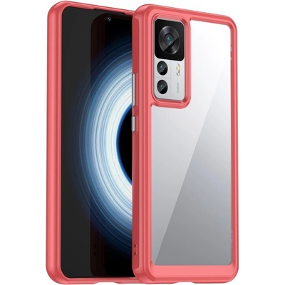Pouzdro PROTEMIO 51172 CRYSTAL Ochranný kryt pre Xiaomi 12T / 12T Pro červený