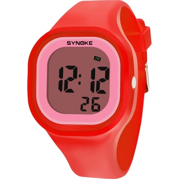 SYNOKE Детски дигитален часовник Synoke Bluppy, Червен (SYNOKE-66896-RED)